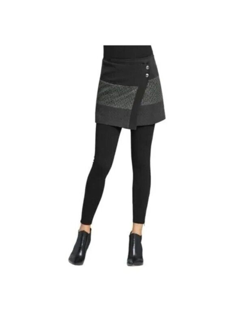 CAbi #926 Swathe Black Mini Skirt Small